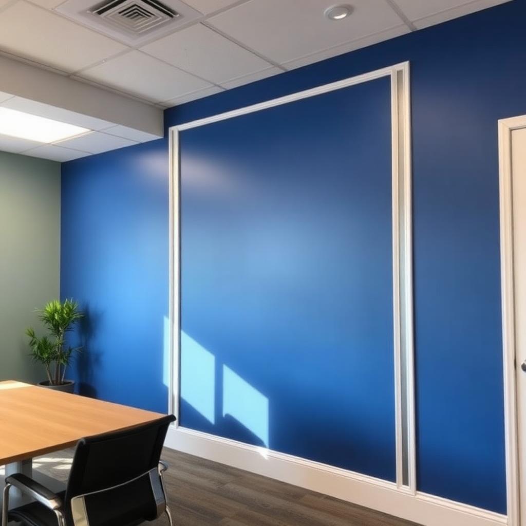 Commercial office accent wall